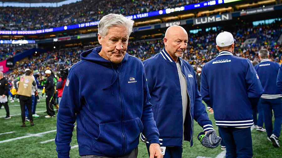 Image: Pete Carroll, then the Seattle Seahawks head coach, walks off the field after losing to the ...