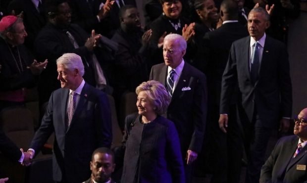 Former President Bill Clinton, former first lady and Secretary of State Hillary Clinton, former Vic...