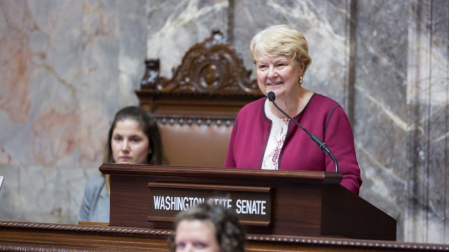 Image: Washington state Sen. Karen Keiser, who is also the Senate president pro tempore, announced ...