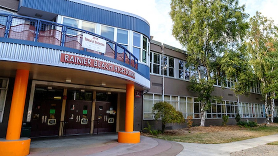 Image: The exterior of Rainier Beach High School...