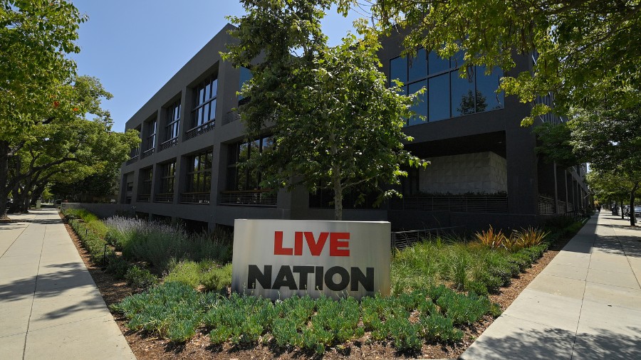 Image:The headquarters of Live Nation is shown June 29, 2020, in Beverly Hills, California. The Jus...