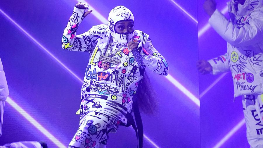 Photo: Missy Elliott performs "Lose Control" at the 65th annual Grammy Awards on Sunday, Feb. 5, 20...